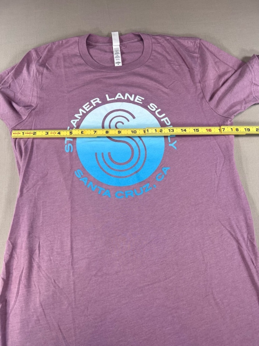 Steamer Lane Supply Santa Cruz CA Women’s M Mauve Graphic Tee Bella Canvas Surf - Picture 5 of 6